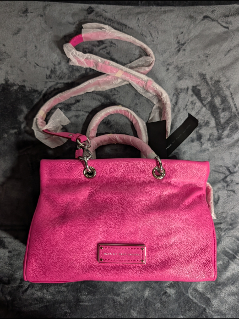 Marc By Marc Jacobs Hot Pink Pebbled Leather Satchel